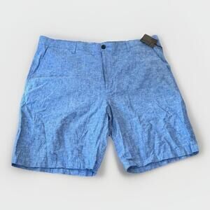 Tasso Elba Island Men’s Blue Linen Cotton Shorts Size 42 Casual Summer